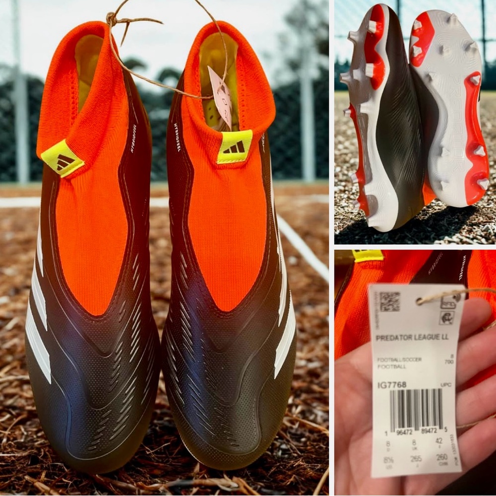 adidas Predator League Men's Soccer Cleats in Orange, Black, White